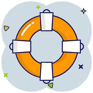 Crisis Management Lifesaver Icon
