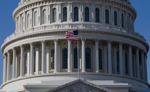 Close-up of capital building representing government policy and regulation.